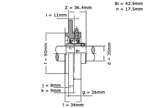 IBB Lagerblok Rond UCFC207 (35mm)