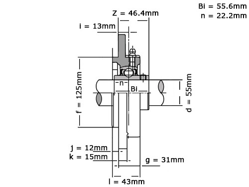 IBB Lagerblok Rond UCFC211 (55mm)