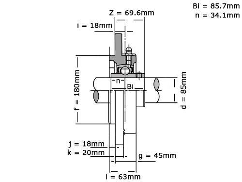 IBB Lagerblok Rond UCFC217 (85mm)