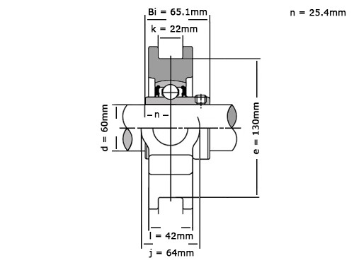 IBB Lagerblok Span UCT212 (60mm)