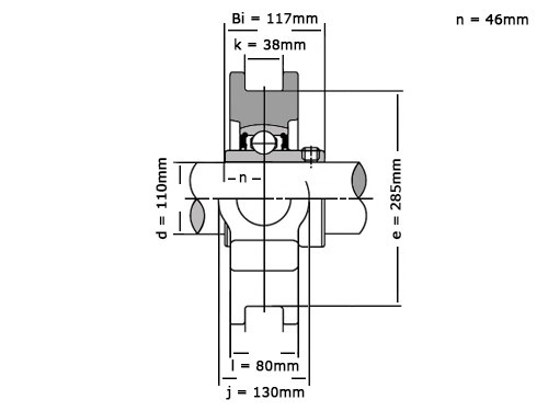 IBB Lagerblok Span UCT322 (110mm)