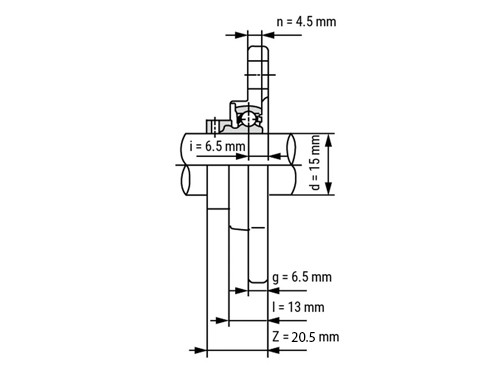 IBB Flenskogellager Ovaal UFL001 (12mm)