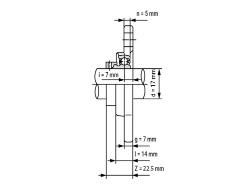 IBB Flenskogellager Ovaal UFL003 (17mm)