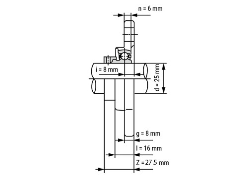 IBB Flenskogellager Ovaal UFL005 RVS (25mm)