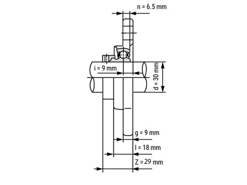 IBB Flenskogellager Ovaal UFL006 (30mm)