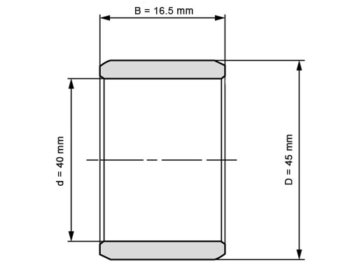 INA Binnenring Naaldhulslager LR 40x45x16.5 