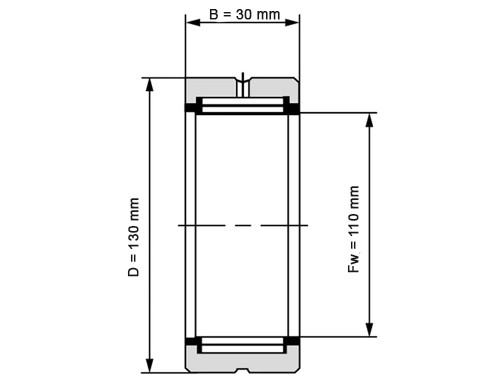 NKE Naaldhulslager NK110/30 (110x130x30mm)