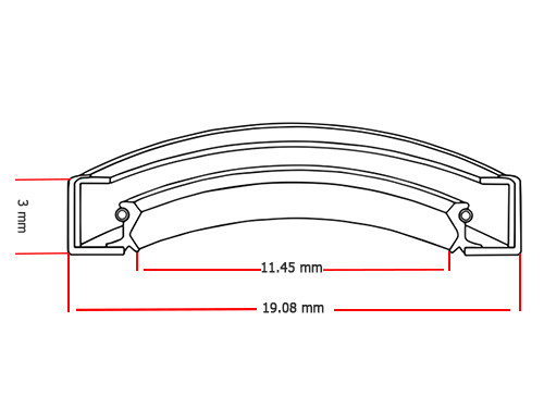 INA Oliekeerring GR12 19 3 (11.45x19.08x3mm)