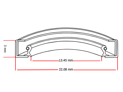 INA Oliekeerring GR14 22 3 (13.45x22.08x3mm)