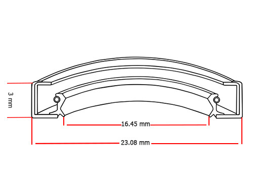 INA Oliekeerring GR17 23 3 (16.45x23.08x3mm)
