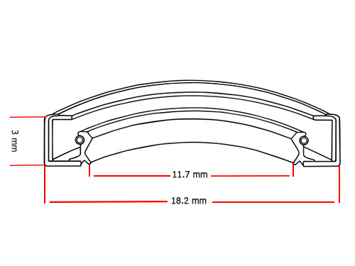 INA Oliekeerring SD12x18x3 A (11.7x18.2x3mm)