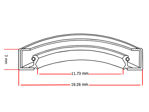 INA Oliekeerring SD12x19x3 (11.73x19.26x3mm)