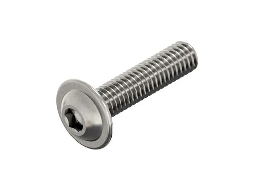 Laagbolkopbout met binnenzeskant en flens ISO 7380-2 M8x10 RVS A2