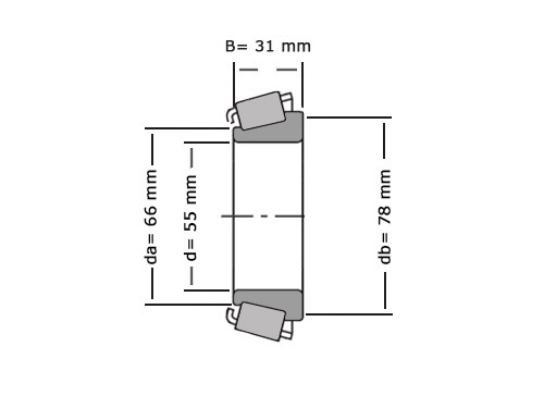 Timken Kegellager JW5549