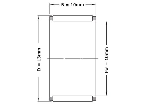 INA Naaldlager K10x13x10 TV 0-7 (10x13x10mm)
