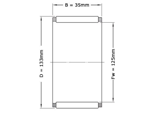 INA Naaldlager K125x133x35 (125x133x35mm)