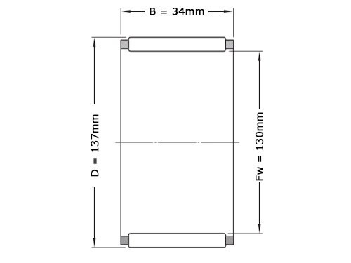 NTN Naaldlager K130X137X34 (130x137x34mm)