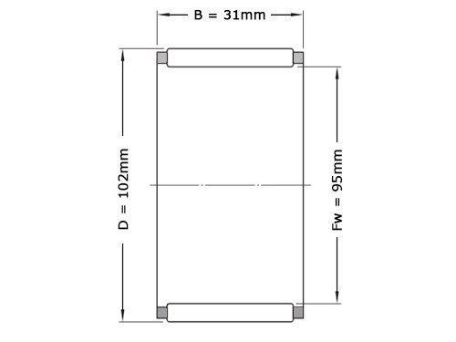 NTN Naaldlager K95x102x31 (95x102x31mm)