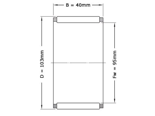 INA Naaldlager K95x103x40 ZW (95x103x40mm)