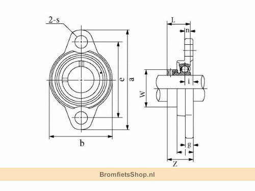 IBB Flenskogellager Ovaal KFL004 (20mm)
