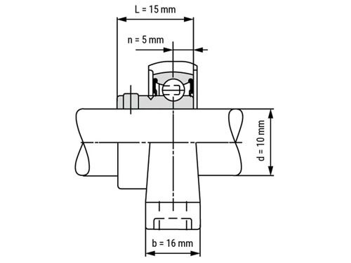 IBB Flenskogellager Staand KP000 (10mm)