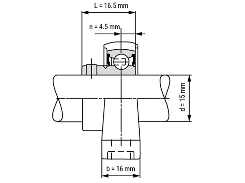 IBB Flenskogellager Staand KP003 (17mm)