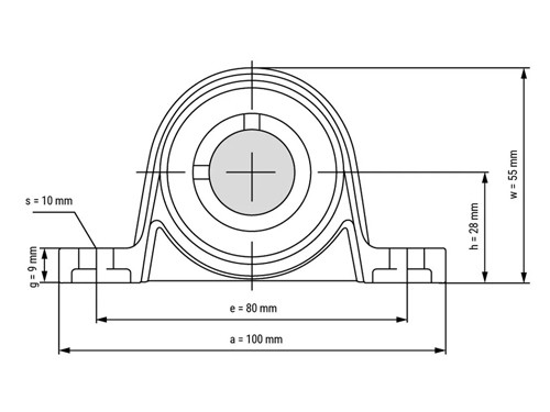 IBB Flenskogellager Staand UP004 (20mm)