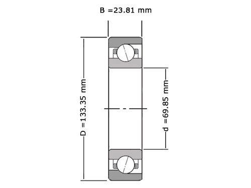 NKE Hoekcontactlager Eenrijig LJT2.3/4 (69.85x133.35x23.81mm)