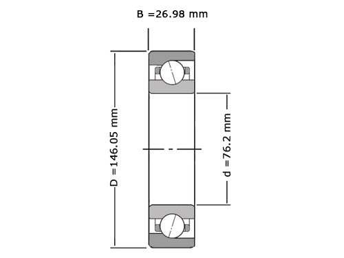 NKE Hoekcontactlager Eenrijig LJT3 (76.2x146.05x26.98mm)