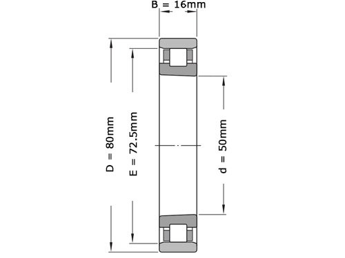 Foto van FAG Cilinderlager Eenrijig N1010 D K TVP SP XL (50x80x16mm) FAG Cilinderlager Eenrijig N1010 D K TVP SP XL (50x80x16mm)