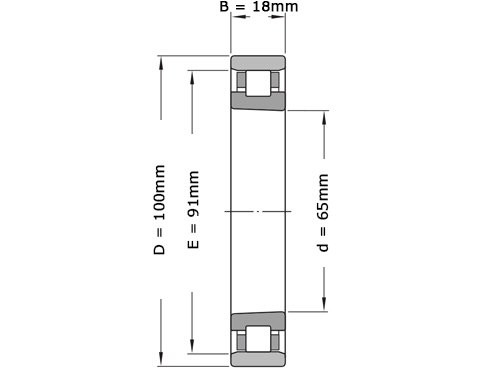 FAG Cilinderlager Eenrijig N1013 D K TVP SP XL (65x100x18mm)