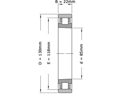 Foto van FAG Cilinderlager Eenrijig N1017 D K TVP SP XL (85x130x22mm) FAG Cilinderlager Eenrijig N1017 D K TVP SP XL (85x130x22mm)