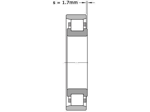 Foto van NKE Cilinderlager Eenrijig N219 E TVP (95x170x32mm) NKE Cilinderlager Eenrijig N219 E TVP (95x170x32mm)