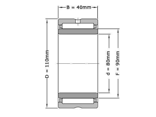 NTN Naaldlager Met Binnenring NA5916 (80x110x40mm)