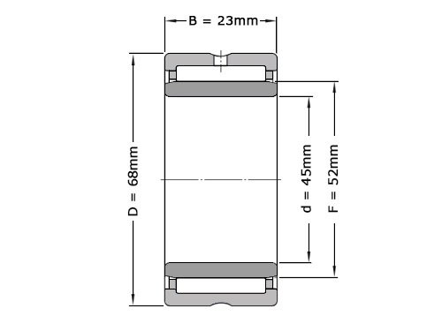 IBB Naaldlager Met Binnenring NA 4909 2RS (45x68x23mm)
