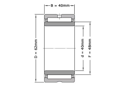 IBB Naaldlager Met Binnenring NA 6908 (40x62x40mm)