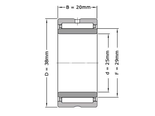 INA Naaldlager Met Binnenring NKI25/20 TV XL C3 (25x38x20mm)