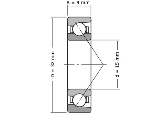 NSK Hoekcontactlager Tweerijig 7002 C TR DUL P3 (15x32x18mm)