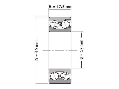NSK Hoekcontactlager Tweerijig 3203 B 2RS RT NG C3 (17x40x17.5mm)