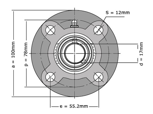 NSK Lagerblok Rond UCFC203 (17mm)
