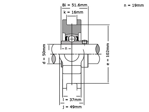 NSK Lagerblok Span UCT210 (50mm)