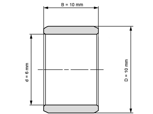 NTN Binnenring Naaldhulslager 1R6X10X10 (6x10x10mm)
