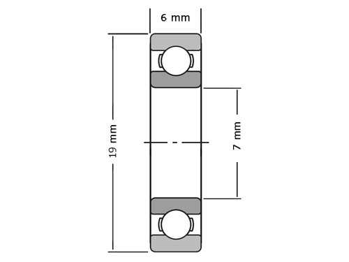 NTN Kogellager 607 (7x19x6mm)