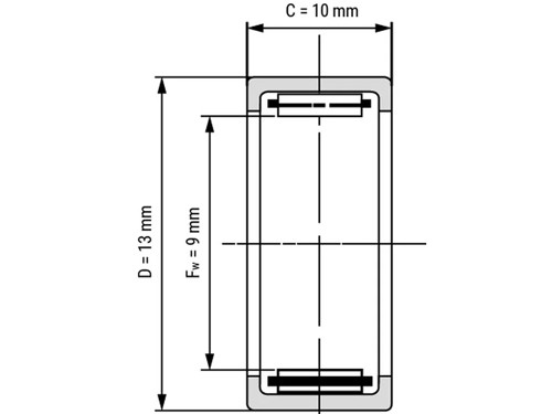NTN Naaldhulslager HK0910 (9x13x10mm)