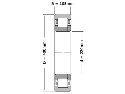 FAG Cilinderlager Eenrijig NUP2244 EX TB M1 C3 (220x400x108mm)