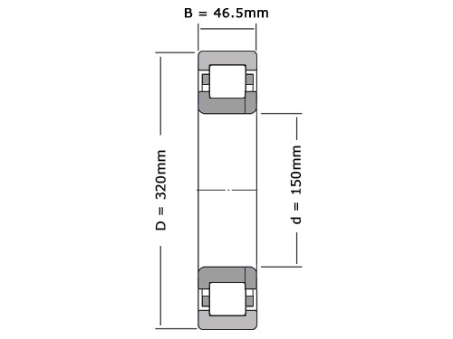 FAG Cilinderlager Eenrijig NUP2330 E XL M1 (150x320x46.5mm)