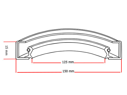 Dichtomatik Oliekeerring 125x150x15mm BA NBR 70