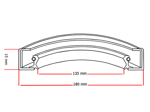 Oliekeerring 135x180x15mm BA NBR 70