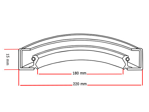 Oliekeerring 180x220x15mm BA NBR 70