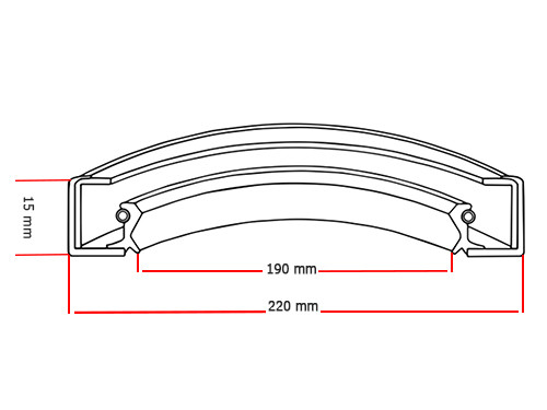 Oliekeerring 190x220x15mm BA NBR 70
